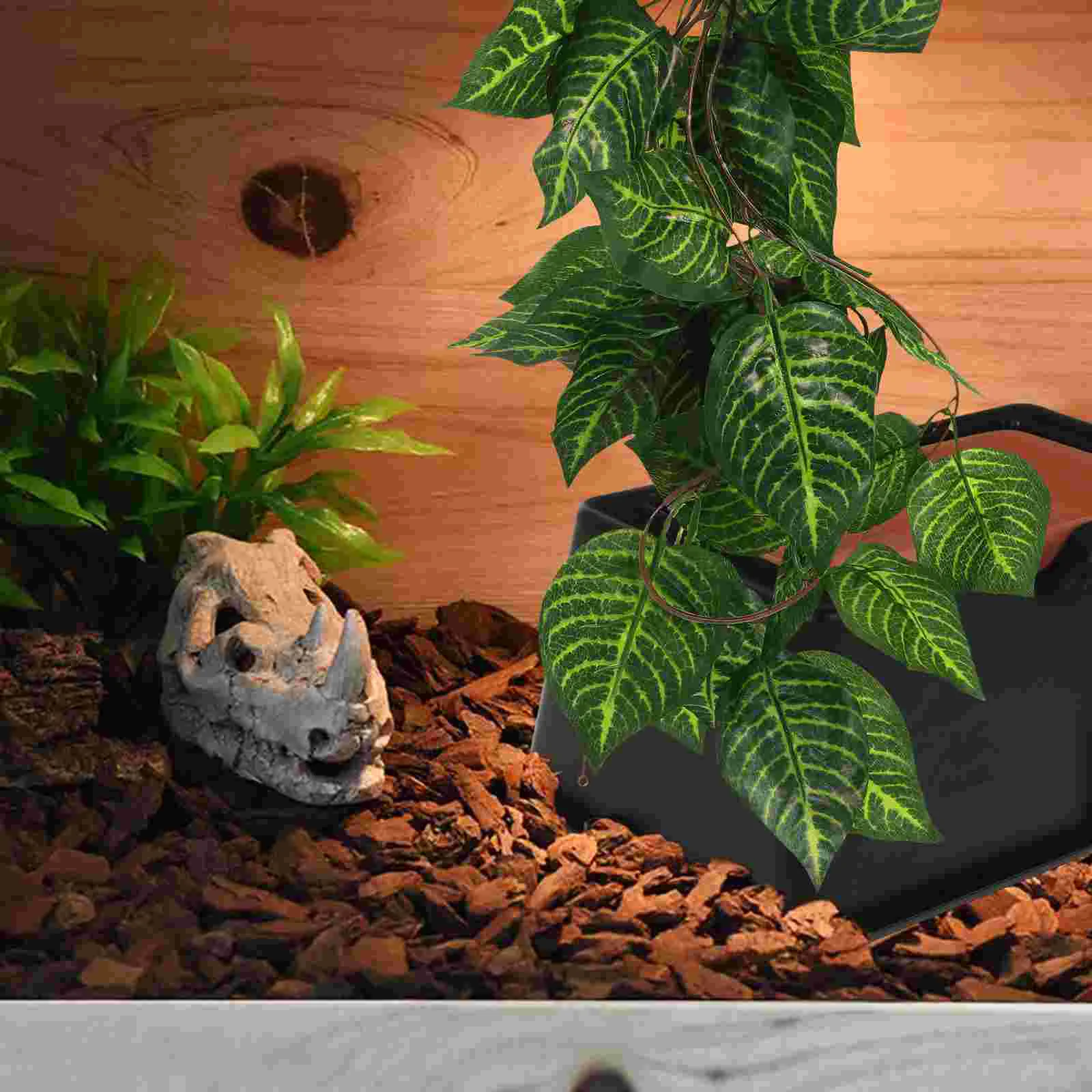 Гусеничное имитация растения декоративный аквариум искусственная змея