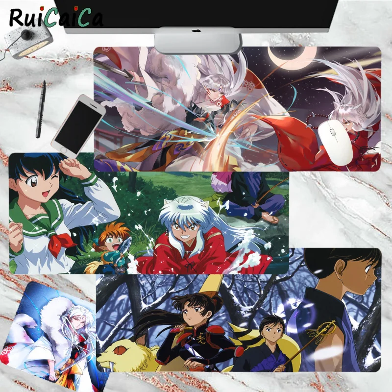 

Inuyasha Mousepad Funny Beautiful Anime Mouse Pad Mat Size For Kawaii Desk Teen Girls For Bedroom