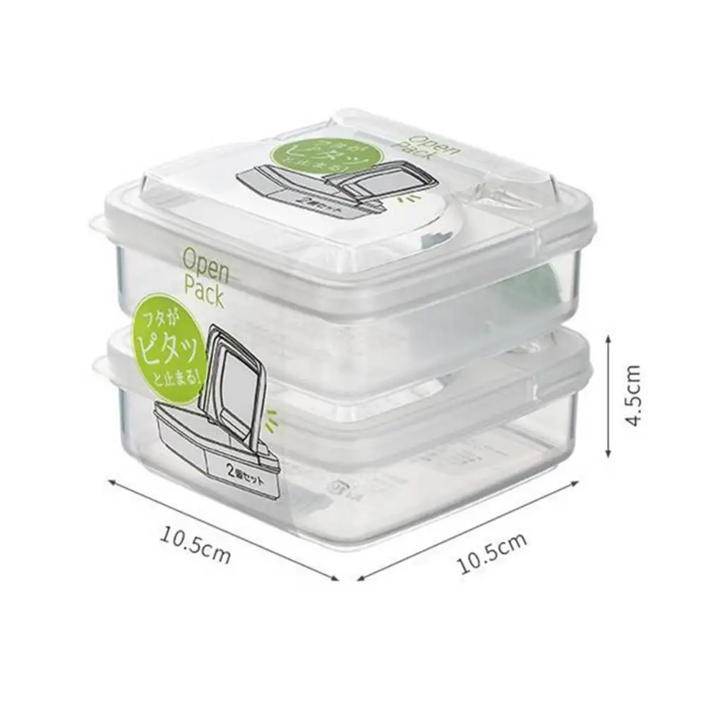 

Plastic 2pcs/set Butter Cheese Storage Box 250ml Fresh-keeping Boxes Kitchen Accessories Food Storage Box Organizer Tupperware