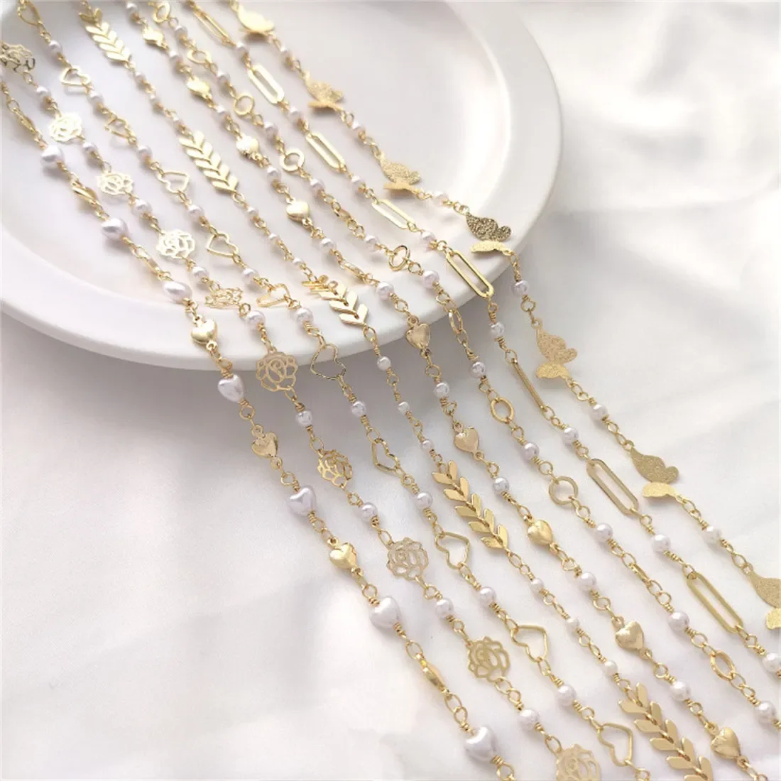 14 К позолоченное длинное уплотнительное кольцо в форме сердца и розы бабочка