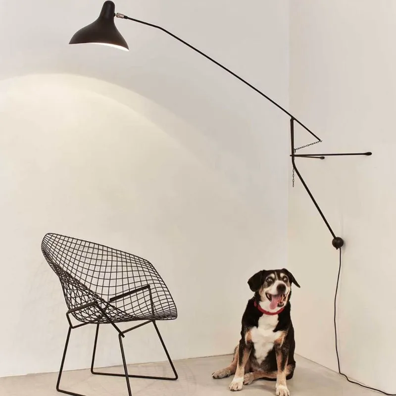 

Настенная лампа DCW в стиле мантис, современный длинный Регулируемый Настенный декор из черного металла, для чтения дома, минималистичный Декор для комнаты