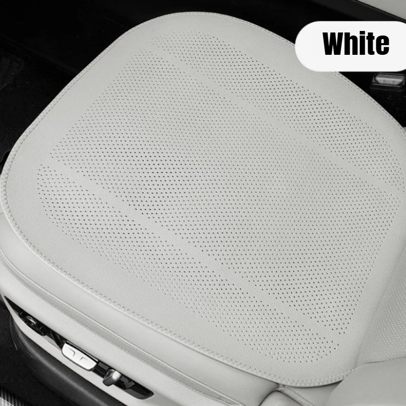 

Подушка для автомобильного сиденья, универсальная, всесезонная, нескользящая, идеально подходит для цельного полупакета сиденья, вентилируемые перфорированные кожаные чехлы на сиденья