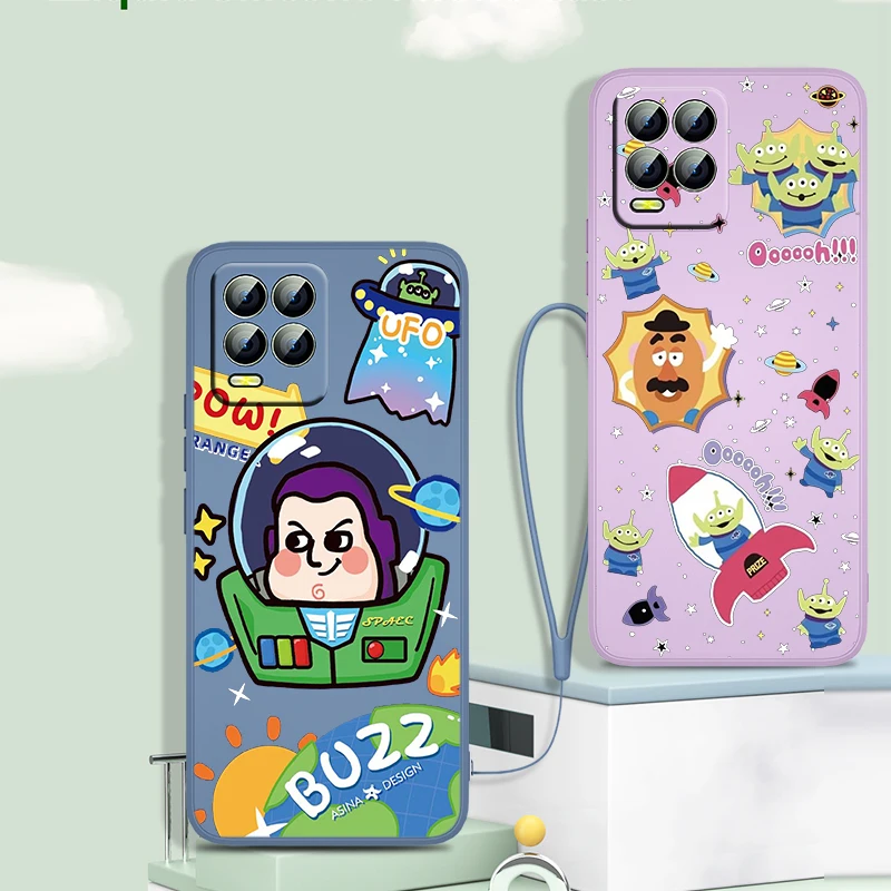 

Disney Toy Story Art Phone Case For OPPO Realme Q3S Q5i 50A 50i C21Y C11 GT Neo3 Neo2 9 9i 8 8i 7 Pro Plus Liquid Rope