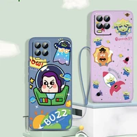 disney toy story art phone case for oppo realme q3s q5i 50a 50i c21y c11 gt neo3 neo2 9 9i 8 8i 7 pro plus liquid rope