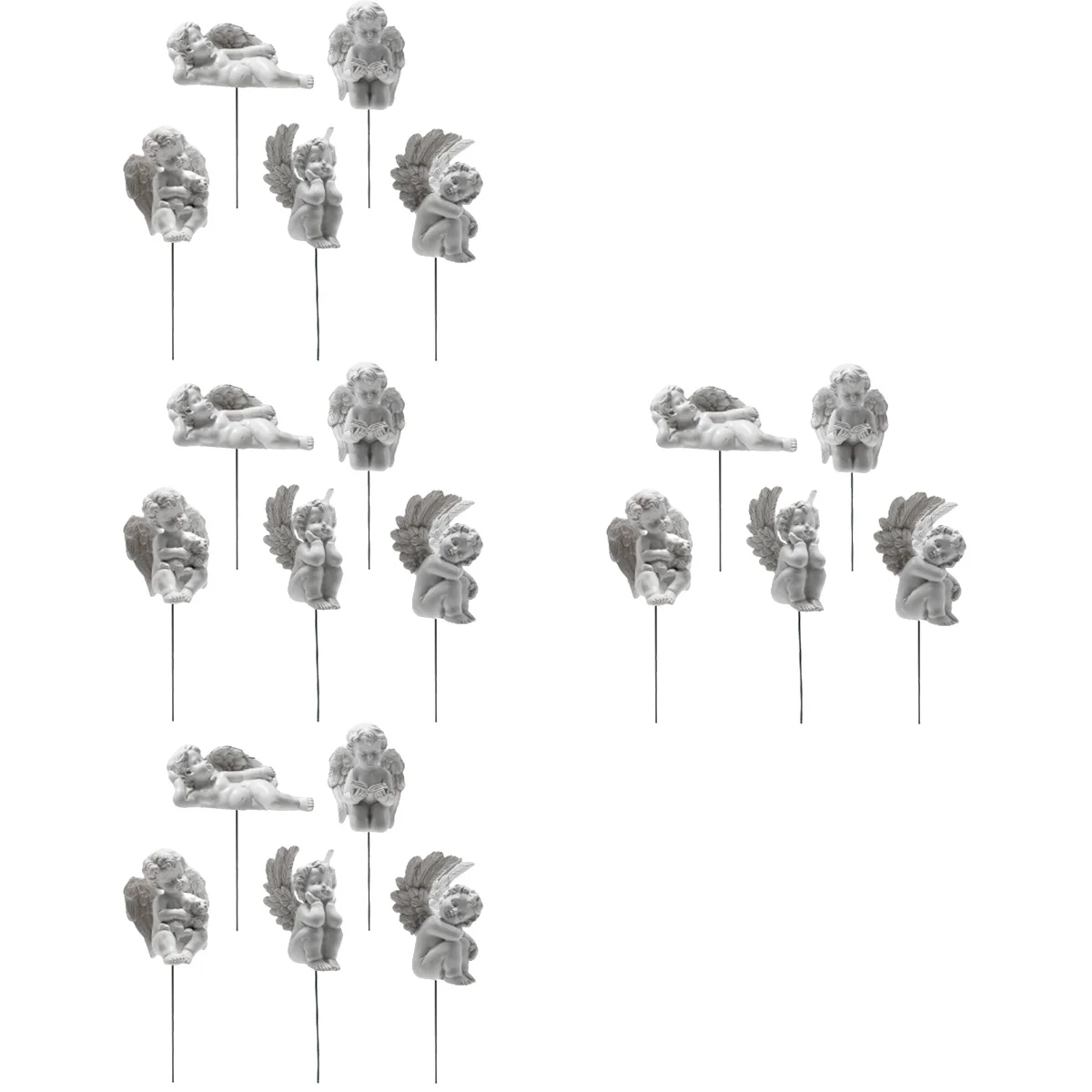 

20 pcs Practical Creative Premium Lovely Multi-use Resin Angels Garden Angels Statue for Home Garden Flowerpot