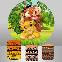 lion king round photo backdrop baby shower sweet two birthday photo background jungle king forest decor banner prop