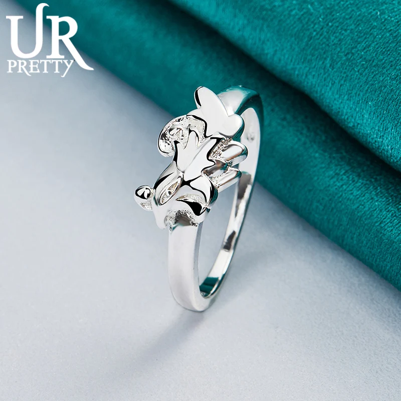 

925 Sterling Silver 7-10# Charm Ring for Woman Gifts Engagement Wedding Anniversary Fashion Jewelry