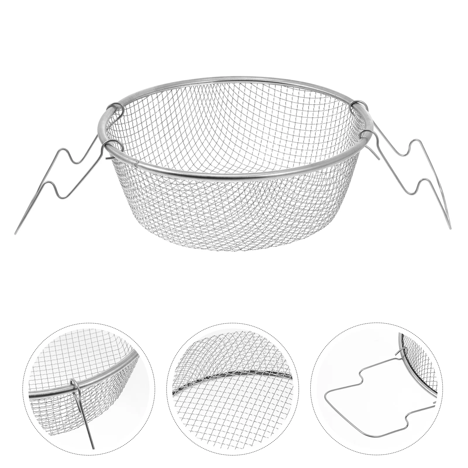 

Basket Fry Frying Fryer French Strainer Baskets Deep Chip Cooking Fried Holder Skimmer Fries Turkey Serving Metal Kitchen Potato