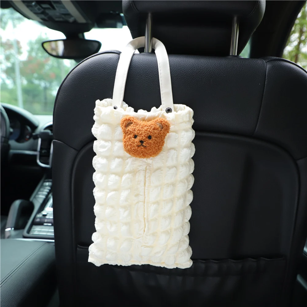 

Universal Car Seat Hanging Paper Drawer Lovable Portable New Car Tissue Box Durable Practical Car Accessories Creative Cute