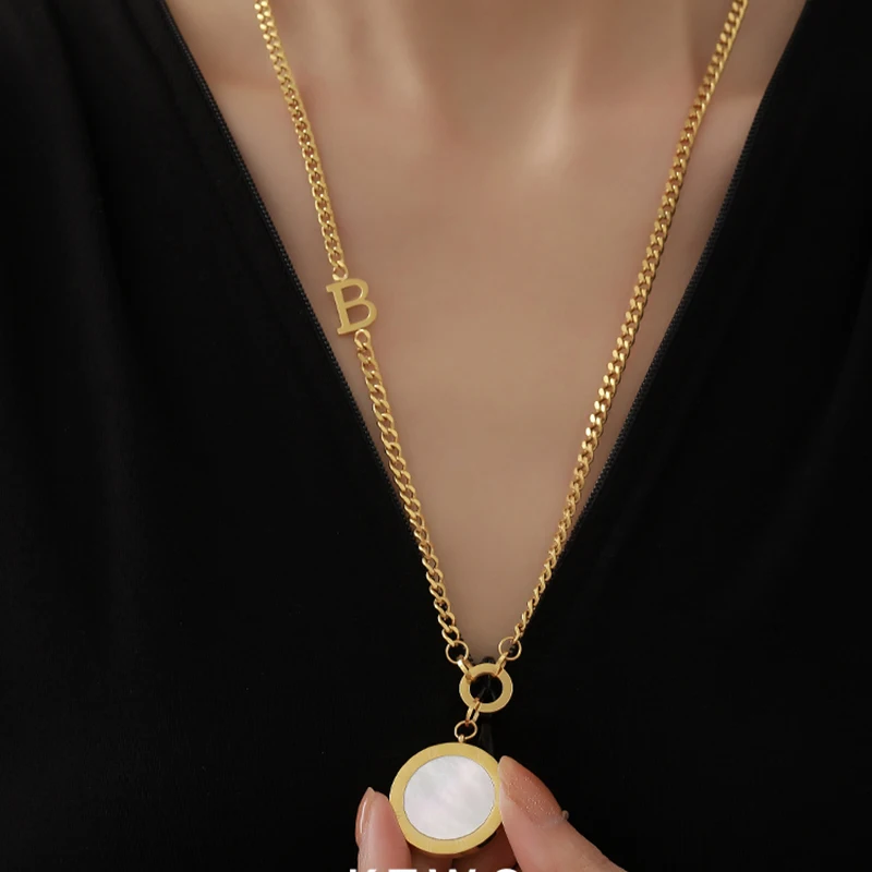 Европейское американское и римское цифровое круглое ожерелье с подвеской из