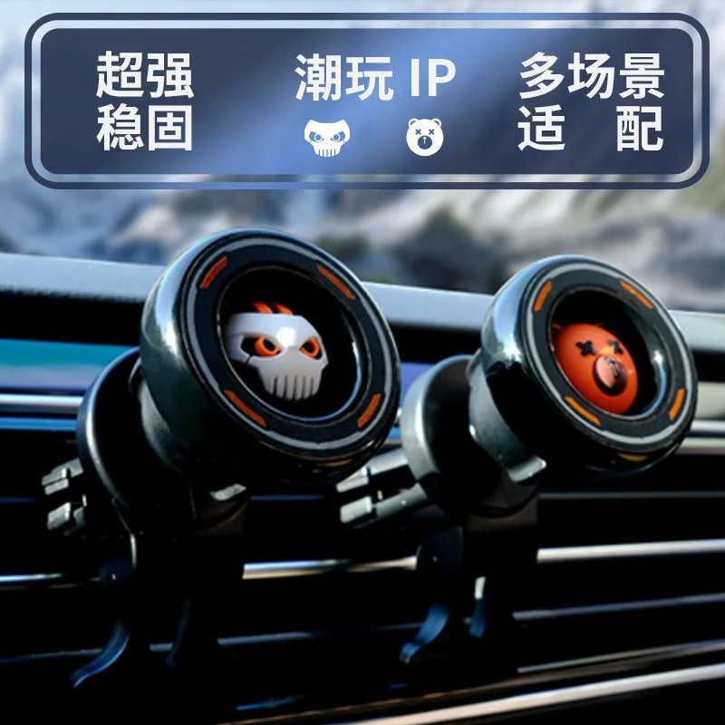 

Car Phone Holder, Car Dashboard Magnetic Suction Holder, Car Air Outlet Creative Cartoon Decorations, Trendy and Playful Accesso