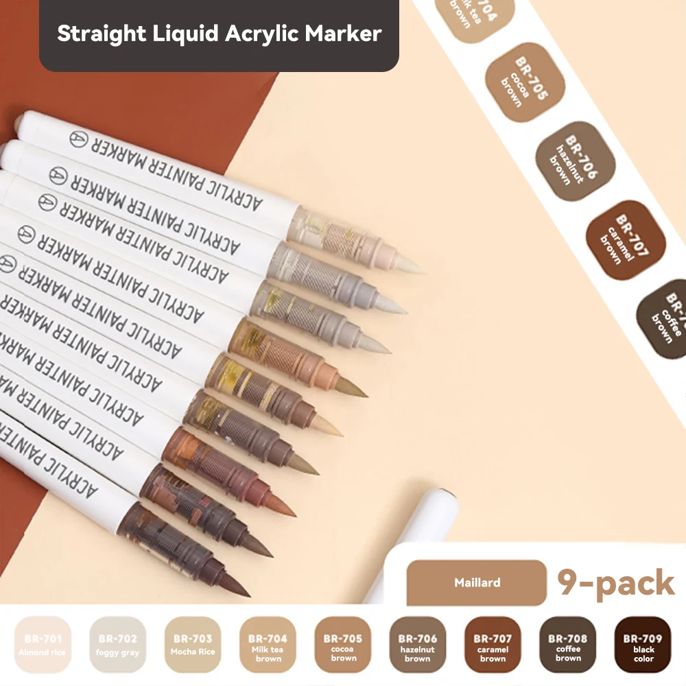 

Набор акриловых маркеров Borrence 9 цветов