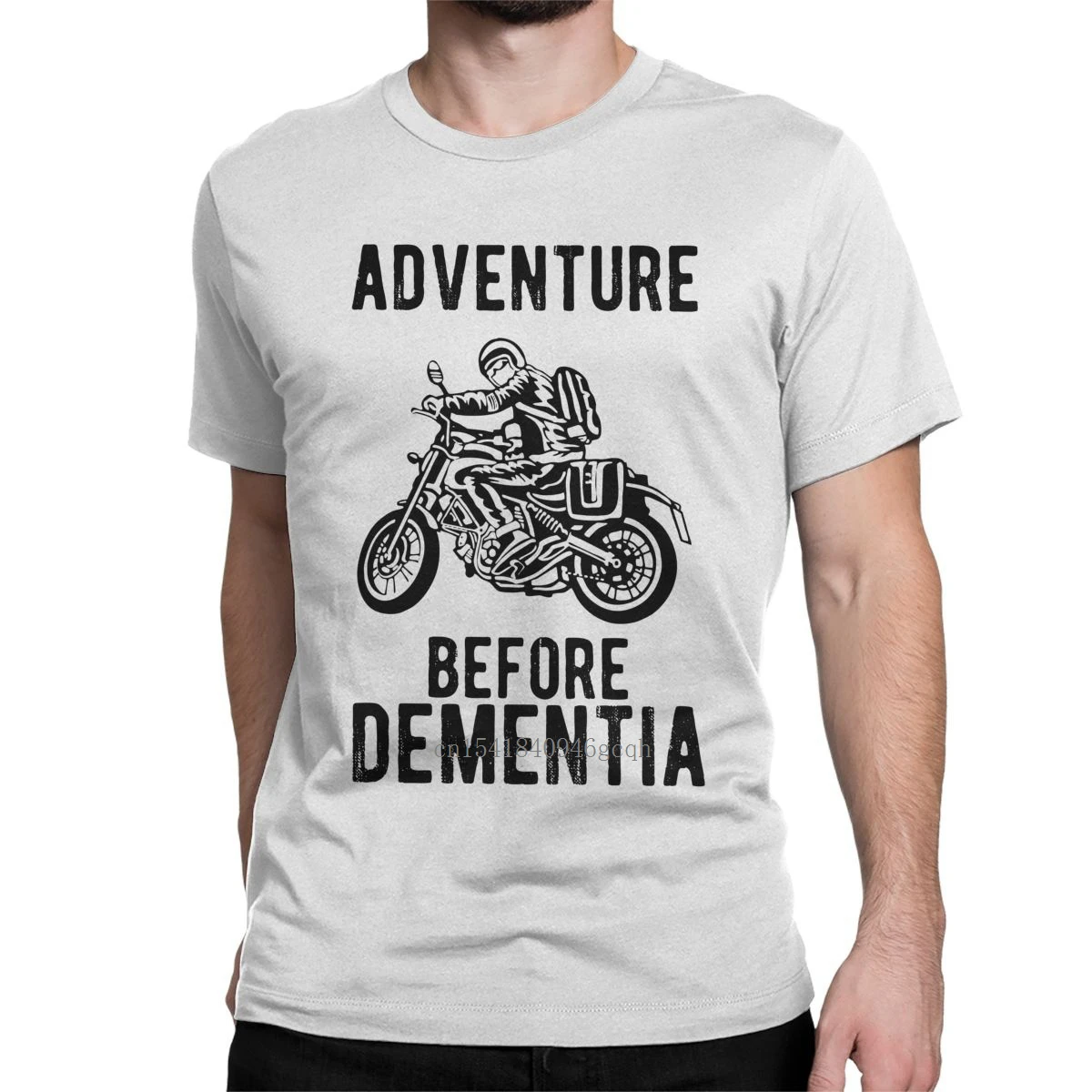 

Novelty Adventure Before Dementia Motorbike Rider Motorcycle T-Shirt for Men 100% Cotton T Shirt Racing Speed Tee Shirt Clothing