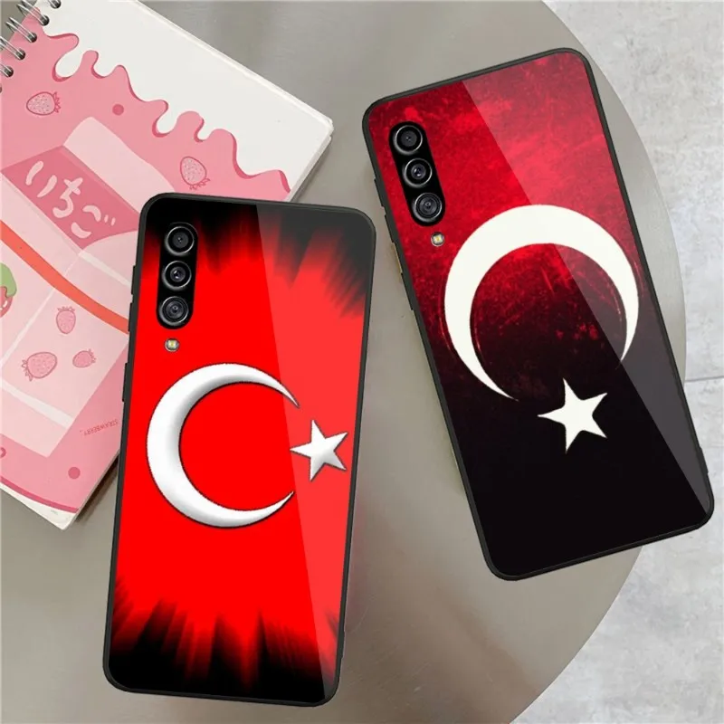 

Турецкий флаг для Samsung A32 A51 A52 NOTE 10 20 S10 S20 S21 S22 Pro Ультрачерный стеклянный чехол для телефона из поликарбоната