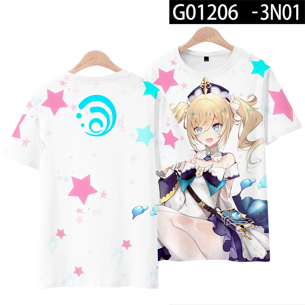 

2022 New Genshin Impact Printing T-shirt Children's Clothing Short Sleeve T shirt Kids Tops Unisex Baby Boys Girls Clothes