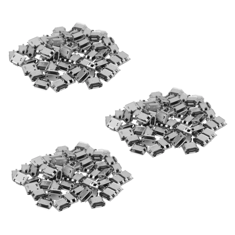 

180Pcs Micro-USB Type B Female 5 Pin SMT Placement SMD DIP Socket Connector