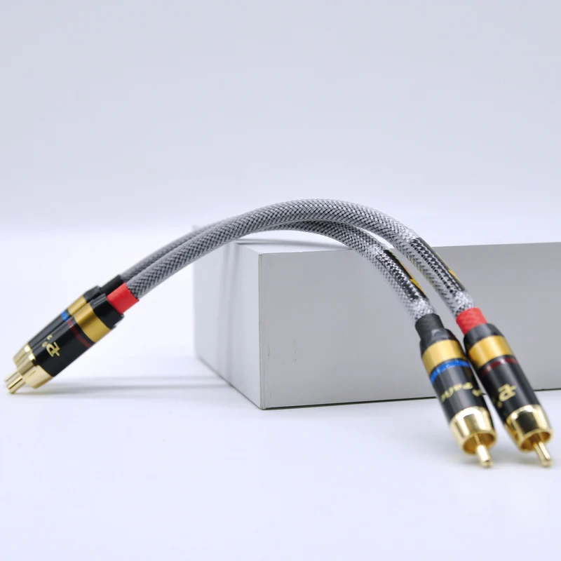 UU12 2 шт./пара HIFI 4N-OFC RCA кабель штекер-штекер аудио кабель/0 м 0 5 1