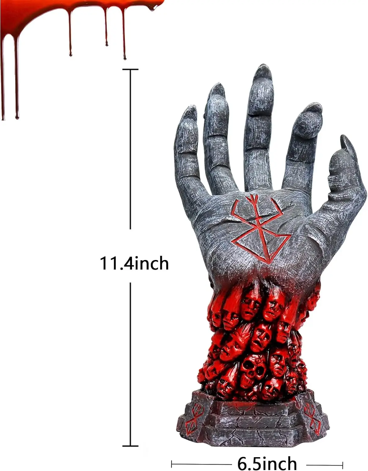 Статуя Берсерка Руны Скульптура Бог Берсеркер Дьявольская Рука Череп Правая