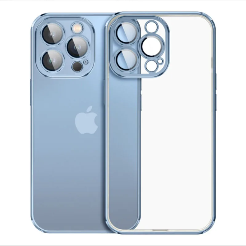 

For iPhone 13 12 Pro Max Case Crystal Gold Plated Airbag Soft Case Cover New