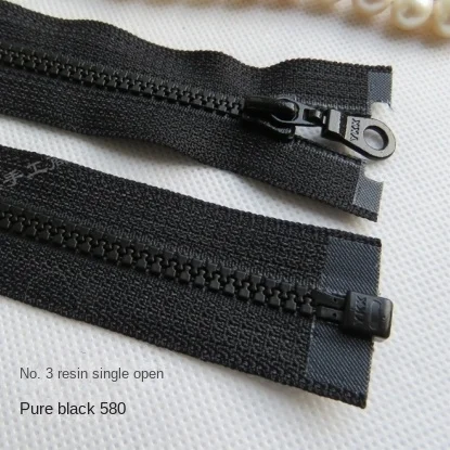 

Черный легкий пуховик No.3 YKK на молнии с одним отверстием, 20-100 см, с капюшоном