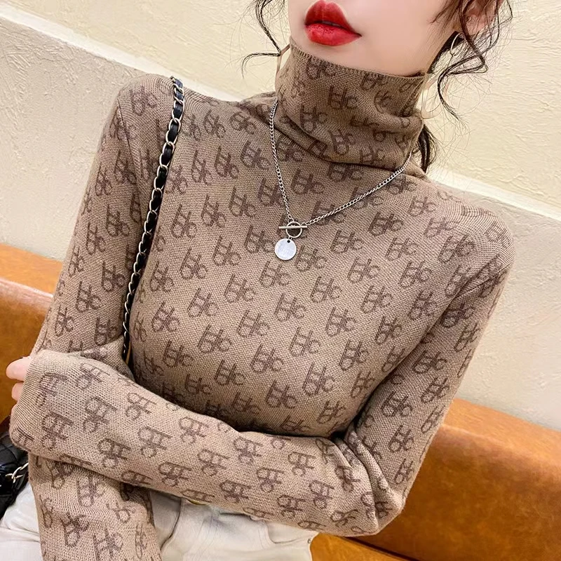 Женские шикарные эластичные тонкие пуловеры Y2k модные жаккардовые свитера с