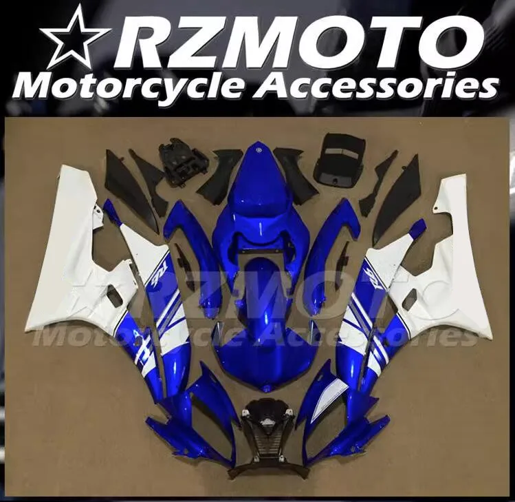 

Style New ABS Motorcycle Whole Fairings Kit Fit For YAMAHA YZF- R6 2006 2007 06 07 Bodywork Set Custom Blue White