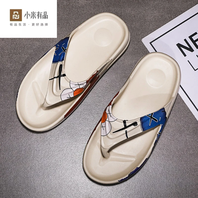 

Мужские шлепанцы с круглым носком, черные повседневные Нескользящие уличные тапочки на платформе, большой размер, лето 2023