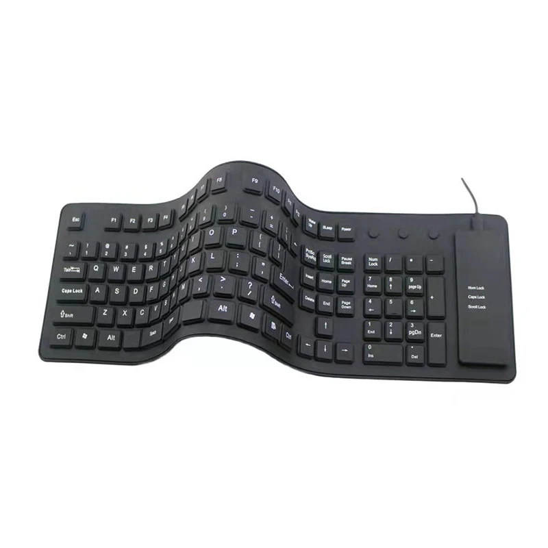 

Computer Keyboard Silicone Mute Soft Keyboard USB Wired Keyboard Waterproof