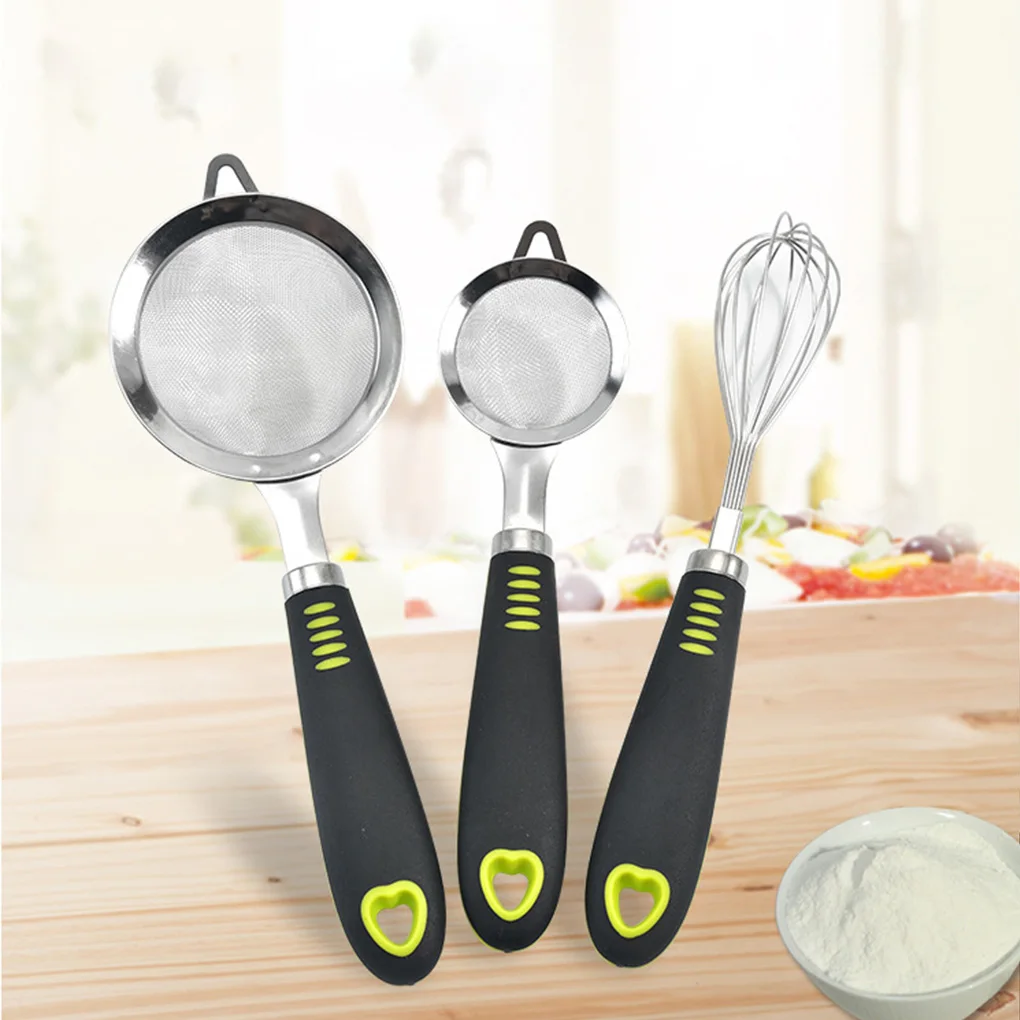 

3 шт., ручной сито из нержавеющей стали