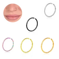 twist nose ring fake piercing body jewelry gifts nose clip cuff nose hoops nostril earring cartilage earrings
