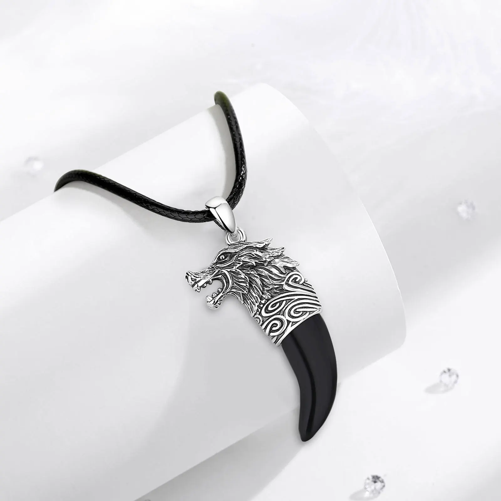 Eudora ожерелье из стерлингового серебра 925 пробы с волком для женщин и мужчин