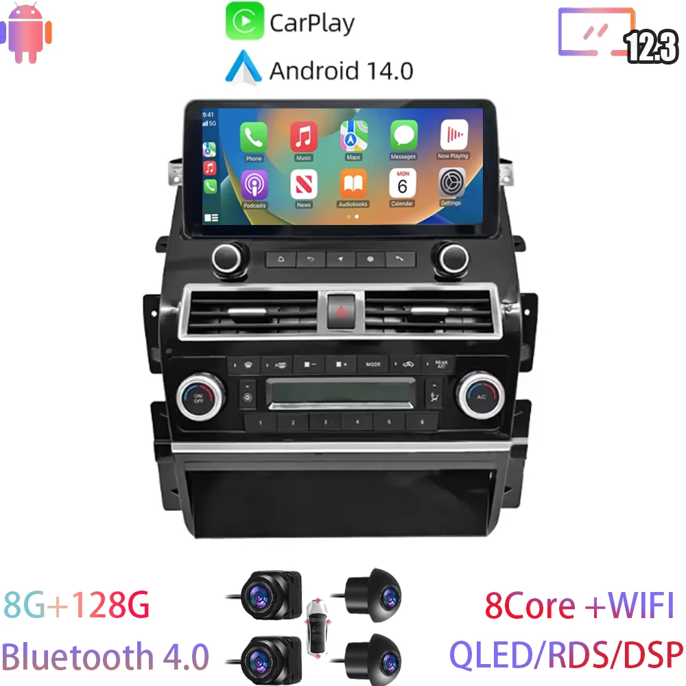 

Для Nissan Patrol Armada Y62 QX80 2011-2022 CarPlay Android 14.0 GPS Мультимедийный плеер 4G WiFi Bluetooth DSP Стерео Автомобильное радио
