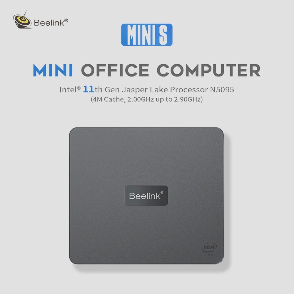 Beelink MINI S Windows 11 Mini PC Intel 11th Gen Celeron N5095 Mini PC 8GB 128GB SSD Desktop Gamer Computer VS U59 GK Mini GK3V
