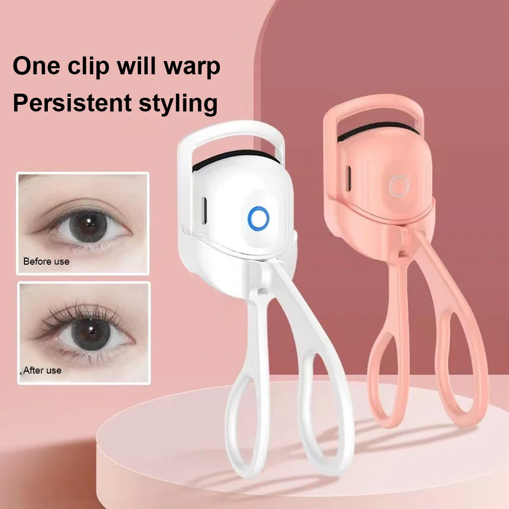 

Heated Eyelashes Curler, USB Rechargeable Electric Eyelash Curlers with 2 Level Temp,Quick Heating & Long-Lasting Curling Effect