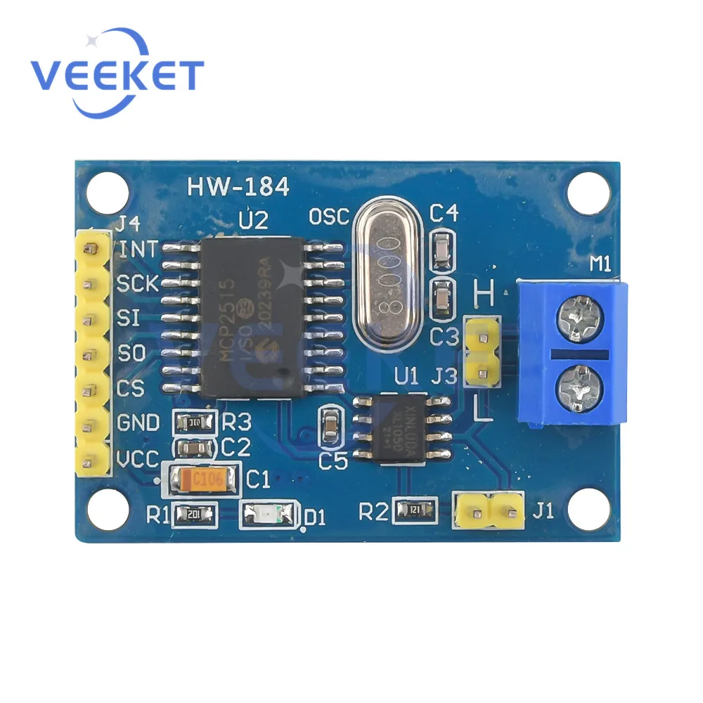 

DC 5V MCP2515 SPI Interface Board MCP2515 CAN Bus Module TJA1050 receiver SPI For 51 MCU ARM Controller