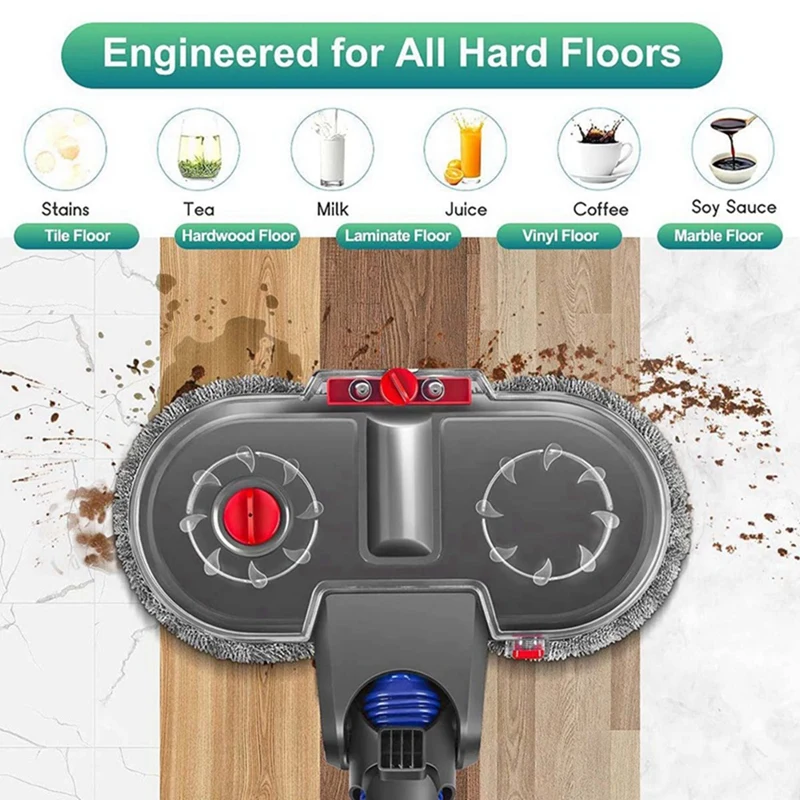 Электрическая насадка для швабры Dyson V10 Slim/V12 Detect Slim с резервуаром воды тряпка