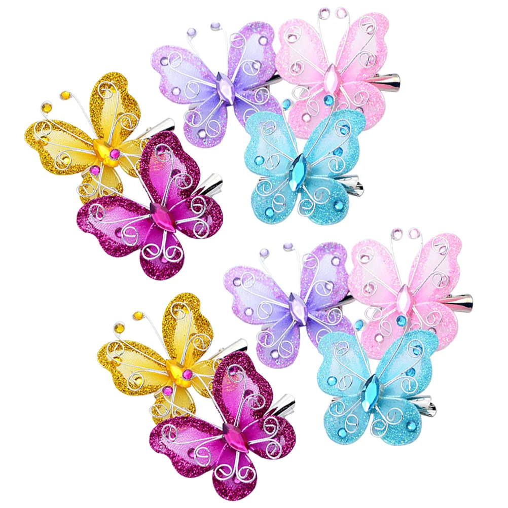 

10pcs Hair Clips Glitter Hairpins Hair Alligator Barrettes Headwear Photo Prop for Party Favors ( Mixed Color )