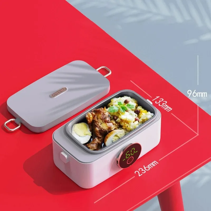 Фото Портативный уличный перезаряжаемый Ланч-бокс с электрическим подогревом, 16000 мАч, с USB, для сохранения еды в ресторане №5