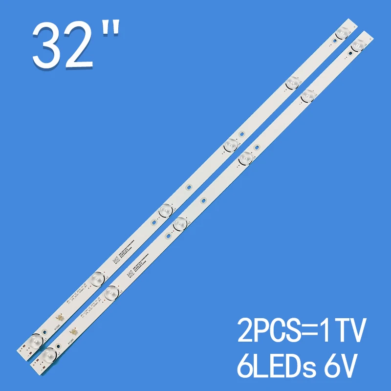 

New 2 PCS 6LED LED backlight strip for 32inch JL.D32061330-081AS-M FZD-03 E348124 MS-L1343 L2202 L1074 V2 2-6-3030-300MA-36V