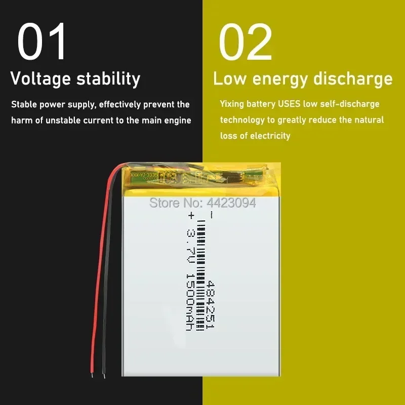 3 7 В 1500 мАч 484251 504050 Литий-полимерный аккумулятор для планшетных ПК Bluetooth-гарнитура