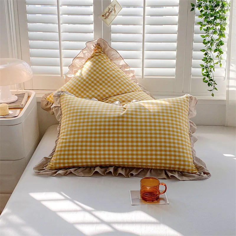 

Клетчатые наволочки из хлопка 2 шт.