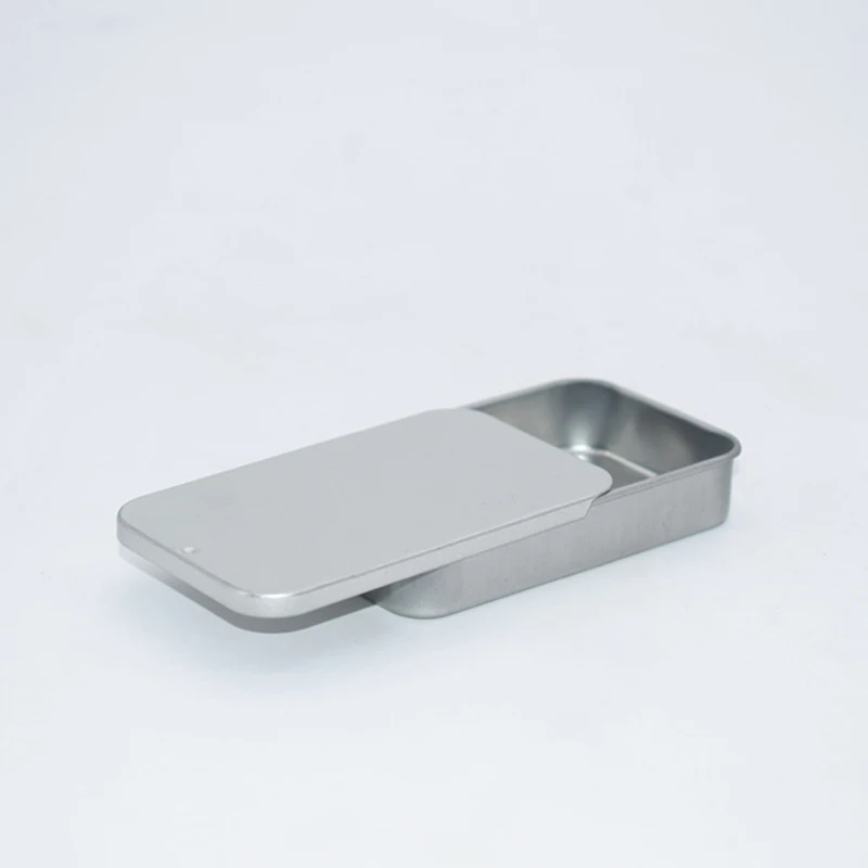 Металлическая Прямоугольная пустая Мини жестяная коробка для конфет и таблеток