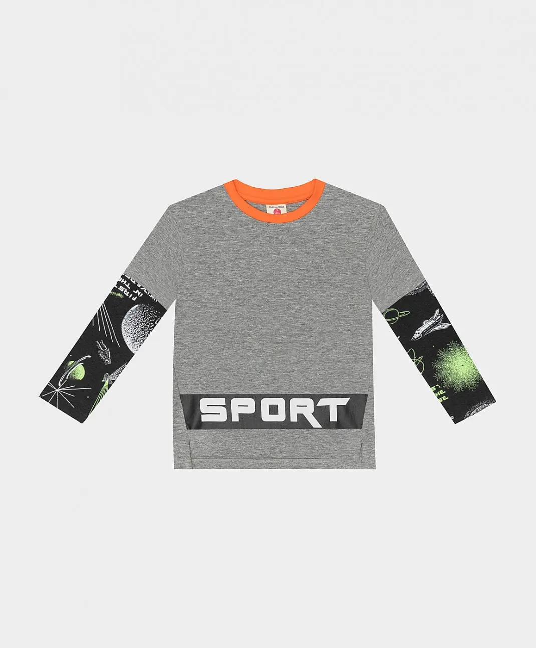 Футболка удлиненная с принтом Button Blue для мальчиков | Детская одежда и обувь