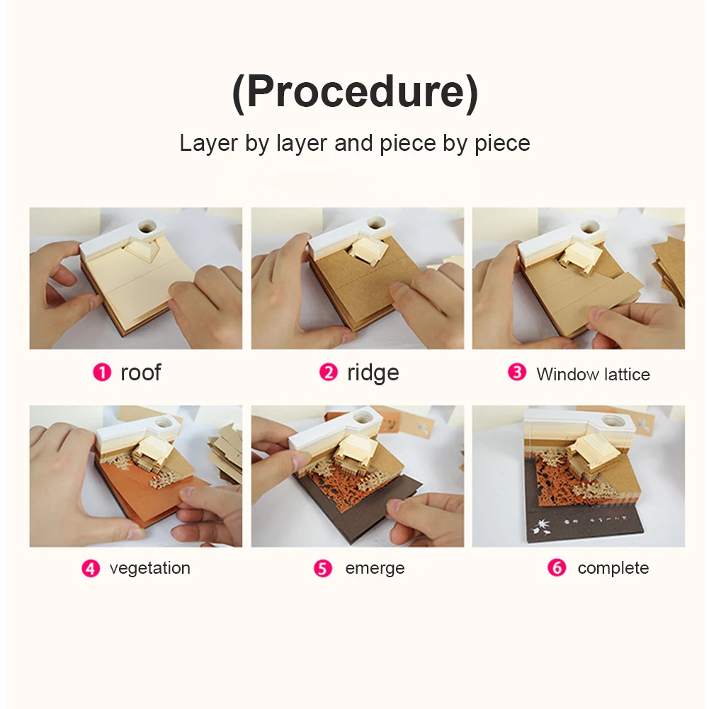 Настольный календарь на фортепиано 2025 креативный настольный 3D блокнот резьба по