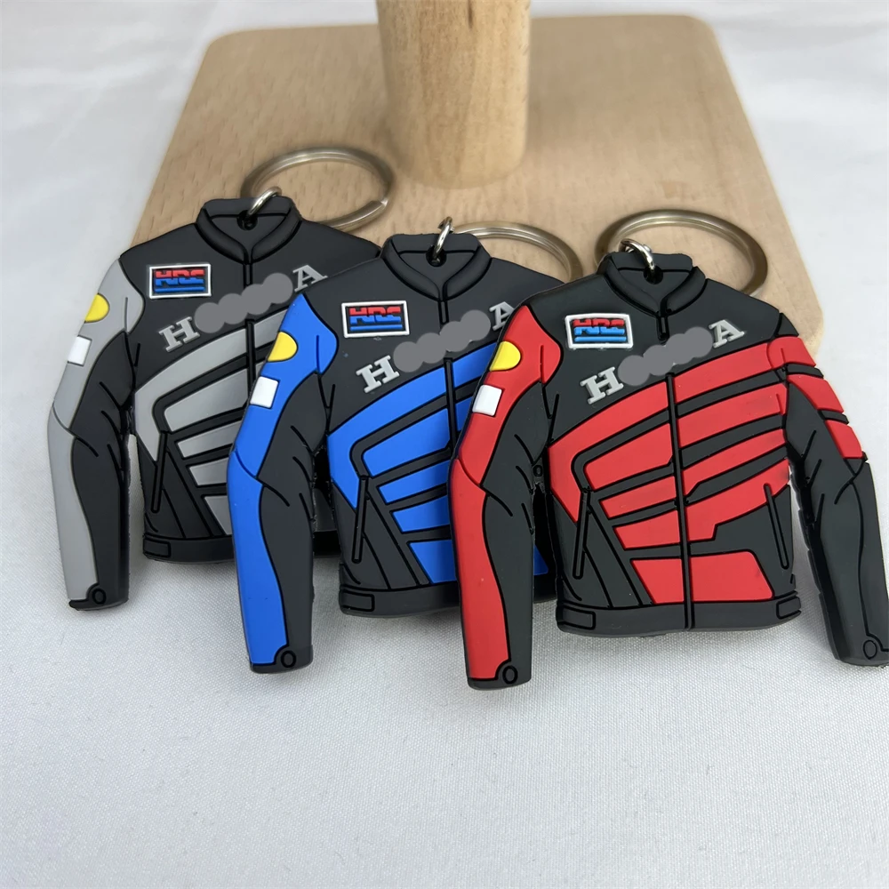 

Motorcycle Keychain Moto Emblem Logo Racing Suit Rubber Key Ring For Honda HRC CBR CTX 250 400 500 600 700 1000 1100 Accessorys