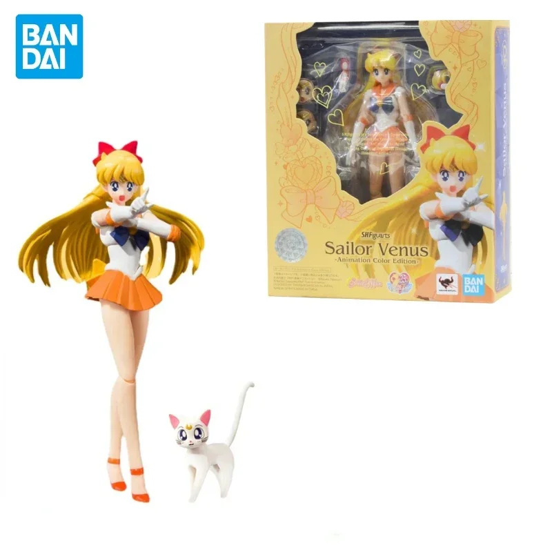 В наличии Bandai оригинальная фигурка SHF Сейлор Мун Minako Aino Venus аниме фигурки модель