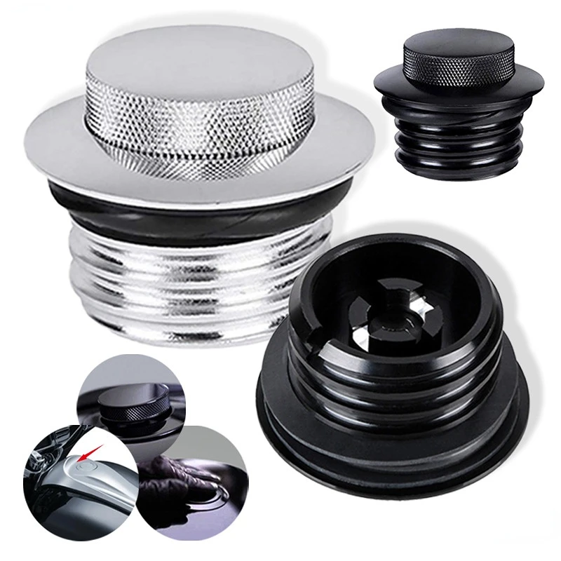 

Выдвижная газовая Крышка для мотоцикла, правая резьба, резервуар, крышка топливного бака, черная/хромированная крышка для Harley Touring Dyna Softail Sportster XL