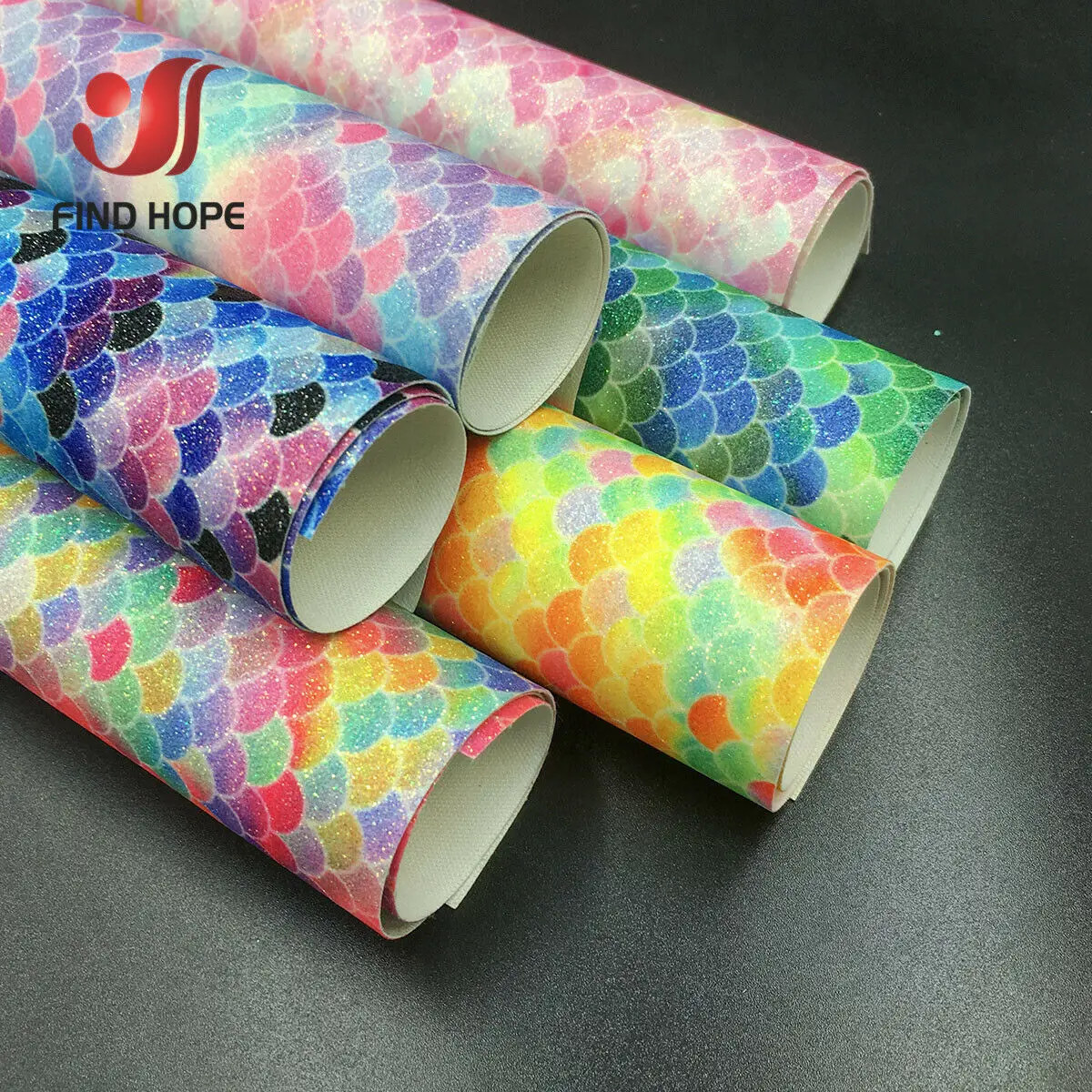 20x120 см Русалка Радуга Радужная Рыбья Чешуя Блестящая Ткань Кожа Виниловый Декор