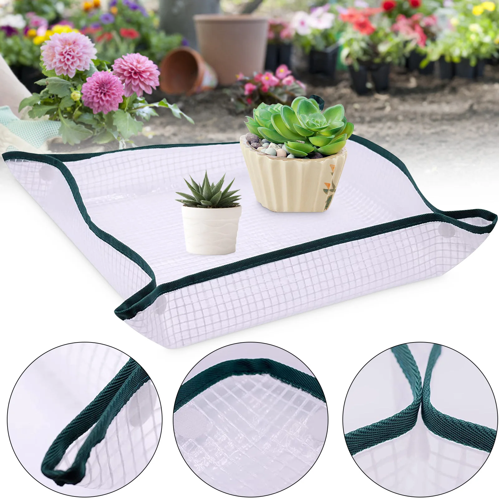 

Foldable Planting Mat Gardening Potting Mats Waterproof Dust Proof Repotting Mat Transplanting Pad Flower Plant Pots Pads