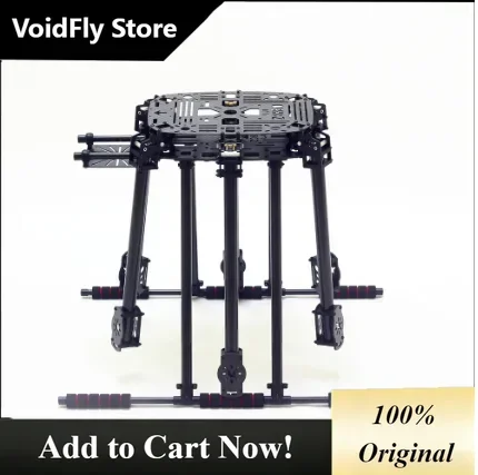 Фото Комплект рамы гексакоптера VoidFly 2026 ZD850 из полностью карбонового волокна, 850 мм, с гибкими лучами и неразборным шасси №1